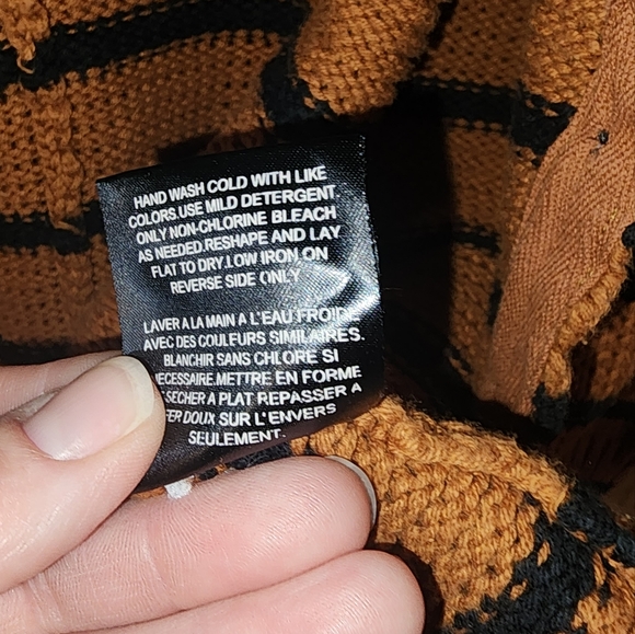 Genuine Volcom Women’s Cardigan Sweater Left Loosey Wrap Love A Lefty Stripe - Picture 9 of 13